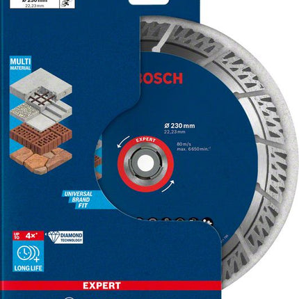 Bosch EXPERT MultiMaterial Diamant Trennscheibe 230 x 22,23 mm 1 Stk. ( 2608900663 ) Long Life - Toolbrothers