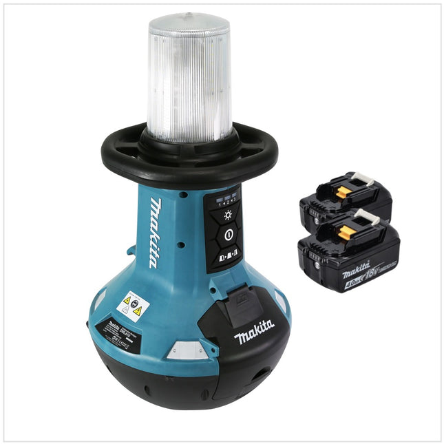 Makita DML 810 M Akku LED Flächenlicht 18 / 36 V ( 2 x 18 V ) 5500 lm IP54 + 2x Akku 4,0 Ah - ohne Ladegerät