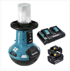 Luz de área LED con batería Makita DML 810 PM 18 / 36 V (2 x 18 V) 5500 lm IP54 + 2x baterías 4,0 Ah + cargador doble