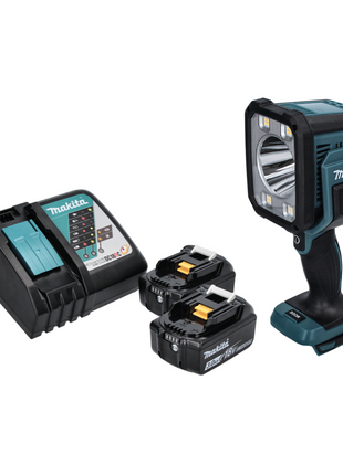 Makita DML 812 RF Akku LED Handstrahler Taschen Lampe 18 V 1250 lm + 2x Akku 3,0 Ah + Ladegerät