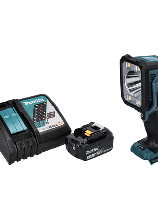 Makita DML 812 RM1 Foco LED de mano con batería, lámpara de bolsillo 18 V 1250 lm + 1x batería 4,0 Ah + cargador