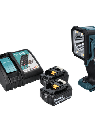 Makita DML 812 RM Akku LED Handstrahler Taschen Lampen 18 V 1250 lm + 2x Akku 4,0 Ah + Ladegerät