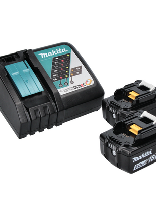 Makita DML 812 RT Akku LED Handstrahler Taschen Lampe 18 V 1250 lm + 2x Akku 5,0 Ah + Ladegerät