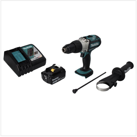 Makita DHP 451 RF1 Perceuse-visseuse à percussion sans fil 80 Nm 18V  + 1x Batterie 3,0 Ah + Chargeur