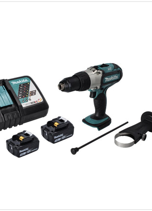 Makita DHP451RT Perceuse-visseuse à percussion 80Nm 18V + 2x Batteries 5,0 Ah + Chargeur