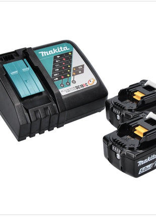 Makita DHP451RT Perceuse-visseuse à percussion 80Nm 18V + 2x Batteries 5,0 Ah + Chargeur