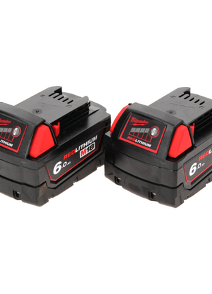 Milwaukee M18 B6 Akku Set 2x 18 V 6,0 Ah / 6000 mAh ( 2x 4932451244 )