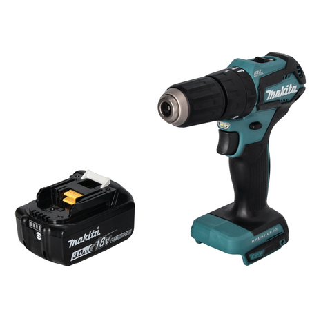 Makita DHP 483 F1 akumulatorowa wiertarko-wkrętarka udarowa 18 V 40 Nm bezszczotkowa + 1x akumulator 3,0 Ah - bez ładowarki