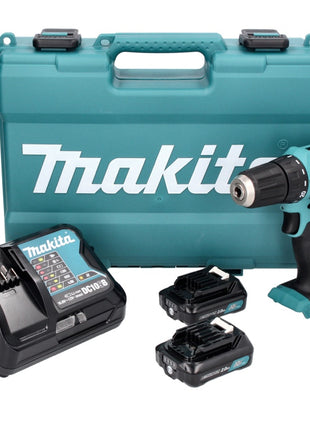 Makita DF 333 DSAE Akku Bohrschrauber 12 V max. 30 Nm + 2x Akku 2,0 Ah + Ladegerät + Koffer