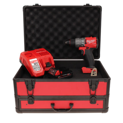 Taladro percutor inalámbrico Milwaukee M18 FPD2-201FC TX 18 V 135 Nm sin escobillas + 1x batería 2,0 Ah + cargador + maletín TX