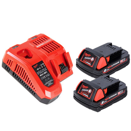 Milwaukee M18 FPD2-202FC TX percussion drill 135 Nm 18V Brushless + 2x Batteries 2.0 Ah + Charger + Folding Ruler + TX Case
