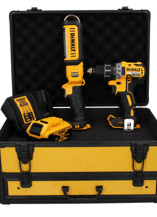 DeWalt DCD 791 P1 TX Akku Bohrschrauber 18 V 70 Nm Brushless + DCL 050 Akku Lampe 18 V + 1x Akku 5,0 Ah + Ladegerät + TX Koffer