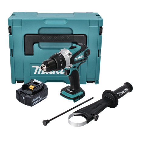 Taladro percutor inalámbrico Makita DHP 458 F1J 18 V 91 Nm + 1x batería 3,0 Ah + Makpac - sin cargador