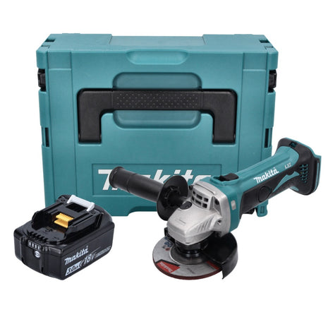 Makita DGA 452 F1J Meuleuse d'angle sans fil 18 V 115 mm + 1x Batterie 3,0 Ah + Makpac - sans chargeur