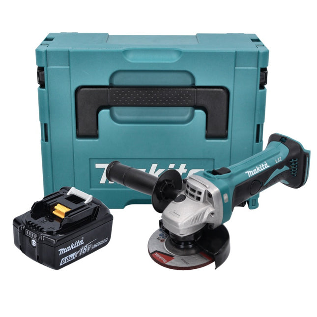 Makita DGA 452 G1J Smerigliatrice angolare a batteria 18 V 115 mm + 1x batteria ricaricabile 6,0 Ah + Makpac - senza caricabatterie