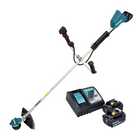 Desbrozadora de batería Makita DUR 368 ARM 36 V (2 x 18 V) dos mangos sin escobillas + 2x batería 4,0 Ah + cargador