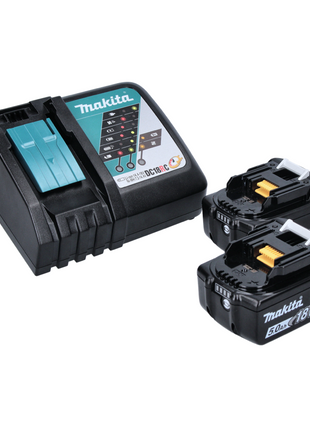 Desbrozadora de batería Makita DUR 368 ART 36 V (2 x 18 V) dos mangos sin escobillas + 2x batería 5,0 Ah + cargador