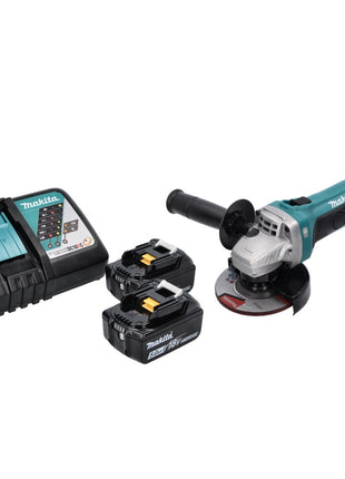 Meuleuse d'angle sur batterie Makita DGA 452 RT 18 V 115 mm + 2x batteries 5,0 Ah + chargeur