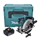 Scie circulaire sans fil Makita DSS 611 T1J 18 V 165 mm + 1x batterie 5,0 Ah + Makpac - sans chargeur