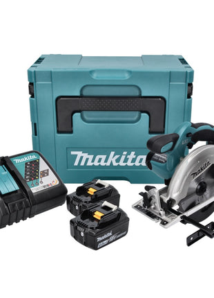 Makita DSS 611 RGJ Akku Handkreissäge 18 V 165 mm + 2x Akku 6,0 Ah + Ladegerät + Makpac