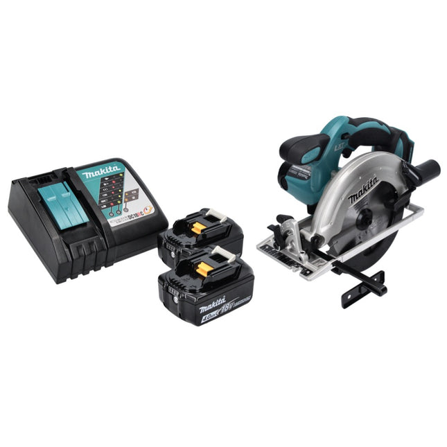 Sierra circular portátil sin cable Makita DSS 611 RM 18 V 165 mm + 2 baterías de 4,0 Ah + cargador