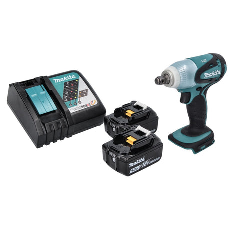 Makita DTW 251 RT Atornillador de impacto inalámbrico 18 V 230 Nm 1/2" + 2x baterías 5,0 Ah + cargador