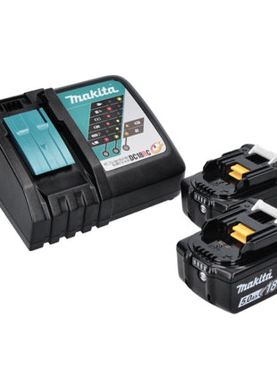 Makita DBO 180 RT Akku Exzenterschleifer 18 V 125 mm + 2x Akku 5,0 Ah + Ladegerät - Toolbrothers