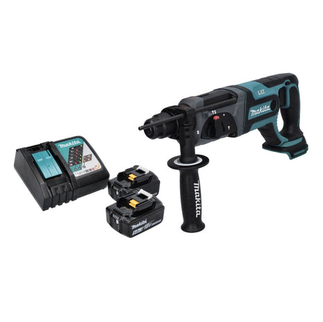 Taladro percutor inalámbrico Makita DHR 241 RT 18 V 2,0 J SDS plus + 2x baterías 5,0 Ah + cargador