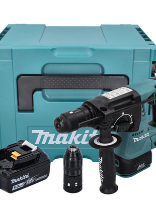 Makita DHR 243 T1J Akku Bohrhammer 18 V 2,0 J SDS plus Brushless + 1x Akku 5,0 Ah + Makpac - ohne Ladegerät