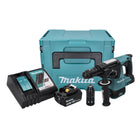 Taladro percutor a batería Makita DHR 243 RT1J 18 V 2,0 J SDS plus sin escobillas + 1x batería 5,0 Ah + cargador + Makpac