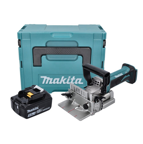 Makita DPJ 180 T1J Akku Nutfräse 18 V 100 mm + 1x Akku 5,0 Ah + Makpac - ohne Ladegerät - Toolbrothers