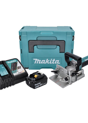 Makita DPJ 180 RG1J Akku Nutfräse 18 V 100 mm + 1x Akku 6,0 Ah + Ladegerät + Makpac - Toolbrothers