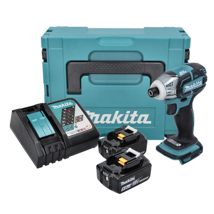 Makita DTS 141 RTJ Visseuse à impulsions sans fil 18 V 40 Nm 1/4" Brushless + 2x batterie 5,0 Ah + chargeur + Makpac
