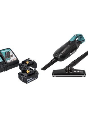 Makita DCL 182 RT B Akku Staubsauger 18 V Schwarz + 2x Akku 5,0 Ah + Ladegerät - Toolbrothers