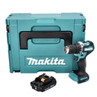 Makita DDF 487 A1J Taladro atornillador a batería 18 V 40 Nm sin escobillas + 1x batería recargable 2,0 Ah + Makpac - sin cargador