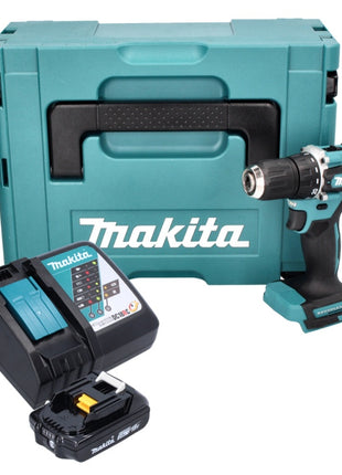 Makita DDF 487 RA1J taladro atornillador inalámbrico 18 V 40 Nm sin escobillas + 1x batería 2,0 Ah + cargador + Makpac