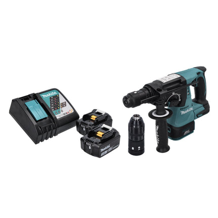 Makita DHR 243 RF Marteau perforateur sans fil 18 V SDS plus Brushless + 2x batterie 3,0 Ah + chargeur