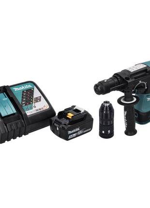 Taladro percutor a batería Makita DHR 243 RT1 18 V SDS plus sin escobillas + 1x batería 5,0 Ah + cargador