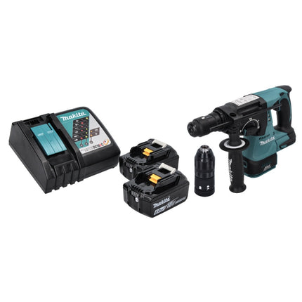 Makita DHR 243 RG cordless hammer drill 18 V SDS plus brushless + 2x rechargeable battery 6.0 Ah + charger