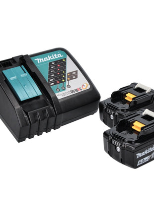 Taladro percutor inalámbrico Makita DHR 243 RG 18 V SDS plus sin escobillas + 2x baterías 6,0 Ah + cargador