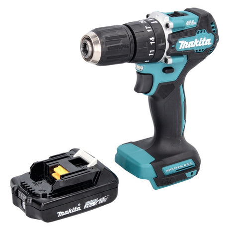 Makita DHP 487 A1 cordless impact drill 18 V 40 Nm brushless + 1x rechargeable battery 2.0 Ah - without charger