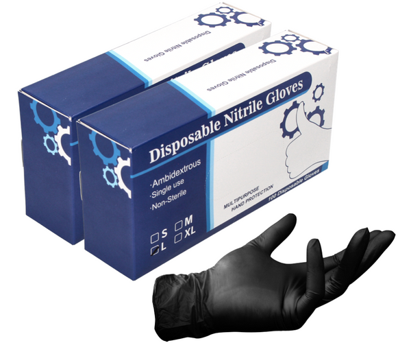 nitril handschuhe schwarz 200 stück Nitril Einweg Handschuhe in Spenderbox Schwarz / Black 200 Stück Größe – Toolbrothers