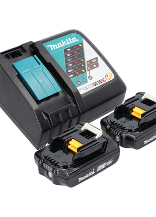 Makita Power Source Kit 18 V mit 2x BL 1820 B Akku 2,0 Ah ( 2x 197254-9 ) + DC 18 RC Ladegerät ( 195584-2 )