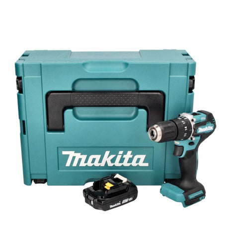 Makita DHP 487 A1J trapano a percussione a batteria 18 V 40 Nm brushless + 1x batteria ricaricabile 2,0 Ah + Makpac - senza caricabatterie