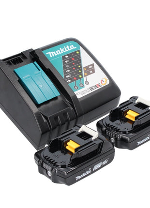 Makita DHP 487 RAJ perceuse à percussion sans fil 18 V 40 Nm sans balai + 2x batteries 2,0 Ah + chargeur + Makpac