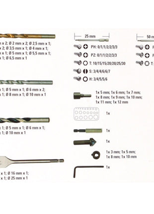 Metabo Bit Bohrer Set SP 86 tlg. ( 626708000 ) Schlitz / Phillips / Pozidriv / Torx / Inbus