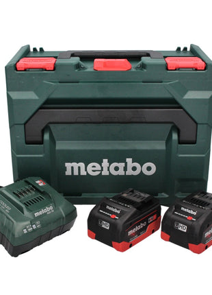 Kit de base Metabo 18 V LiHD + 2x batterie 8,0 Ah + chargeur ASC 55 + métaBOX