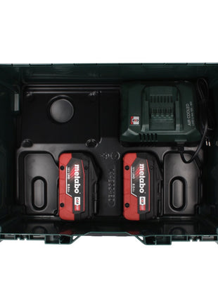 Kit de base Metabo 18 V LiHD + 2x batterie 8,0 Ah + chargeur ASC 55 + métaBOX