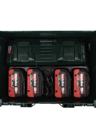 Metabo 18 V LiHD Basis Set + 4x Akku 8,0 Ah + ASC 145 DUO Ladegerät + metaBOX