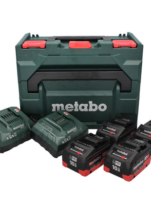 Metabo 18 V LiHD Basis Set + 4x Akku 10,0 Ah + 2x ASC 55 Ladegerät + metaBOX